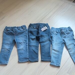 3 GAP Kids Denim Jeans Jeggings - Blue Shades